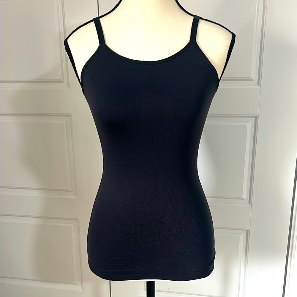 Black Fitted Shapermint Shaping Camisole Top with Compression and Waist Cinching